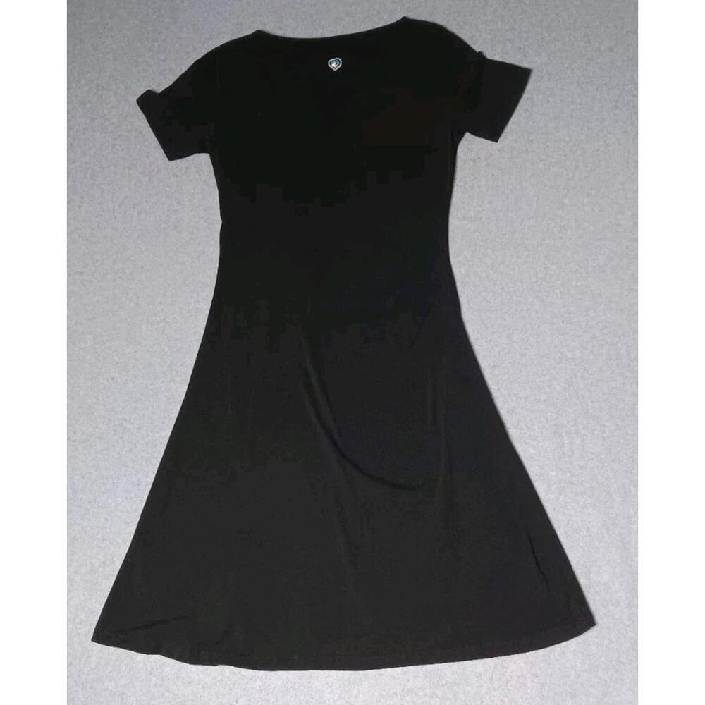 Kuhl Mountain Culture Dress Womens Size Small Black Short Sleeve Ruffled Middle - Picture 12 of 13